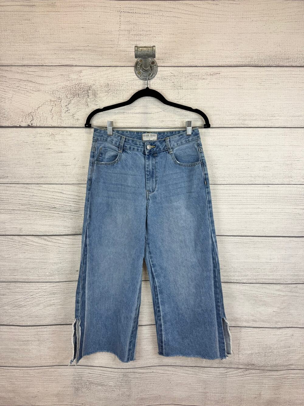 Blank Paige Women's Crop Side Slit Wide Leg Jeans Size Medium